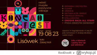 RedDooR - 19 sierpnia 2023 Lisówek. Start 12:00
Szacunek, Wspólnota, Sympatarianizm c...