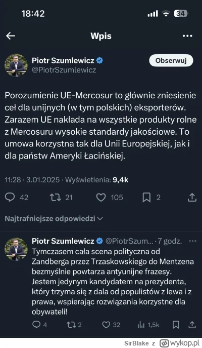 SirBlake - > 2025
 Piotr Szumlewicz bohatersko broni wolnego handlu przed lewacka i p...