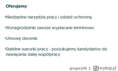 gregory96 - Terminowe wypłaty wow.... długotrwała współpraca i umowa śmieciowa...supe...
