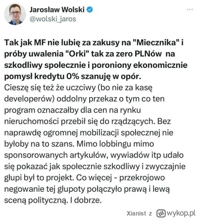 Xianist - Wszechobecny komentator i militarysta również ma negatywnie zdanie o kredyc...