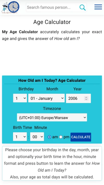 essla - Ech, typ co musi kalkulatora wieku używać, bo nie wie ile ma lat.