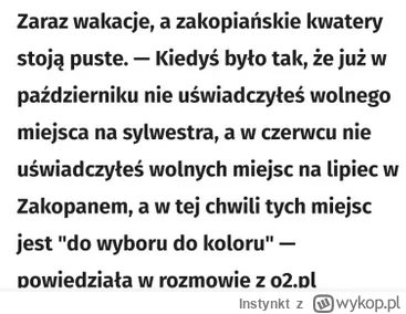 Instynkt - Ciekawe czemu ludzie już nie spędzają urlopów w Polsce tylko weekendy? Ja ...