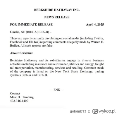 golomb13 - #gielda 

haha jasna pala, to odnosnie filmiku ktory szernal trump ze buff...