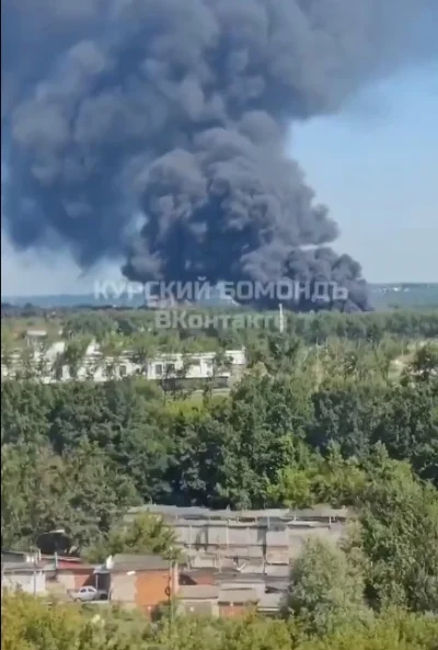 yosemitesam - #rosja #ukraina #wojna 
W Kursku po eksplozjach od kilku godzin płonie ...