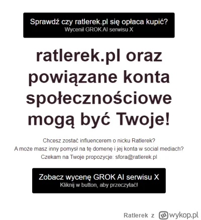 Ratlerek - https://ratlerek.pl - szczegóły znajdziesz klikając w buttony na stronie R...