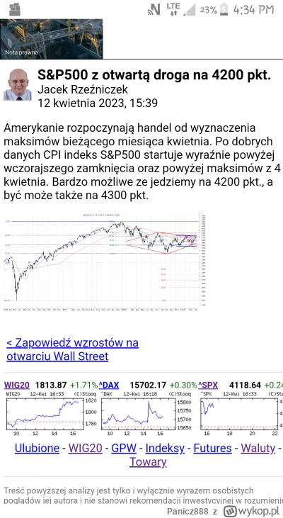 Panicz888 - #gielda
Dziękuję panie Jacek 
Idealny tak na 95% wskaźnik
( ͡° ͜ʖ ͡°)