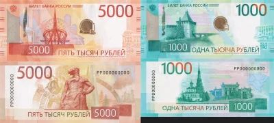 IbraKa - W dniu dzisiejszym Bank Rosji wprowadził do obiegu nowe banknoty z nowej ser...