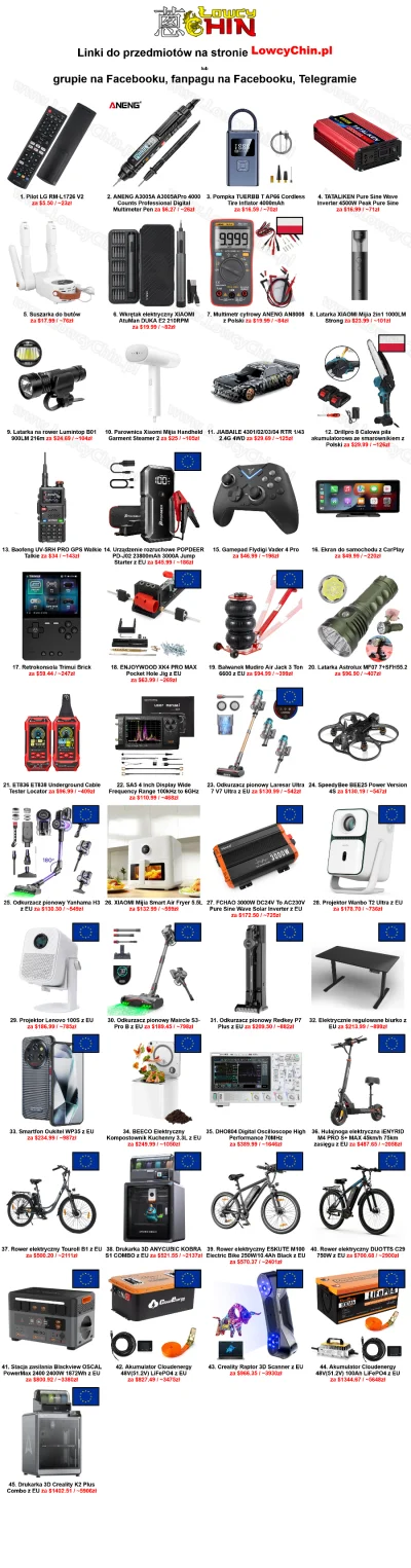 LowcyChin - Cześć, poniżej w tagu #lowcychin prezentuję ciekawe kupony i promocje do ...