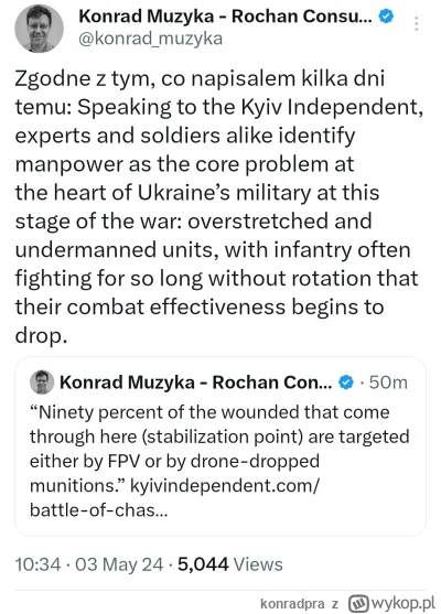 konradpra - >Zgodne z tym, co napisalem kilka dni temu: W rozmowie z Kyiv Independent...