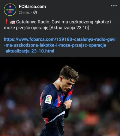 red7000 - Gavi będzie wymagać operacji łąkotki. Kolejny z kadry U-21 Barcelony z dług...