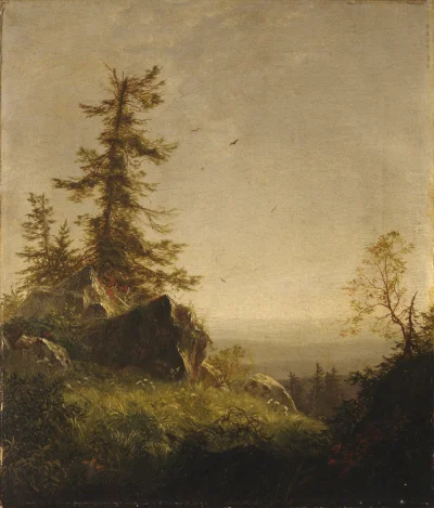 Loskamilos1 - Poranek w górach, Richard William Hubbard, 1856 rok.

#necrobook #sztuk...