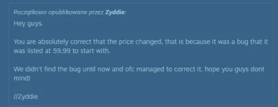 typbezkasy95 - @Calvex: To jest odpowiedź z dyskusji steam: bug, a nie żadna presja i...