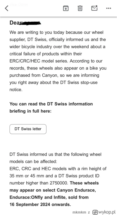 mkmkm - W poprzednim tygodniu dotarł nowy Canyon, dziś wróciłem z delegacji, chciałem...