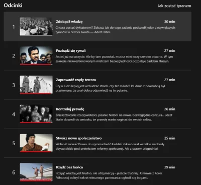 Goatlord - @PanJawelPierwszy: Zobacz jeszcze o Dyktaturze. Ta sama platforma, Netflix...