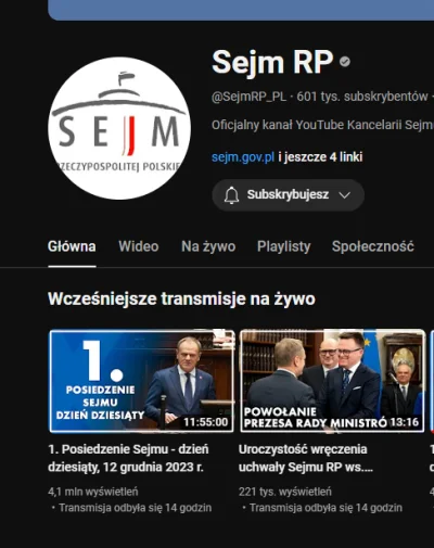 PajonkGuciu - #sejm Mamy to! 600k subów, lecimy po milion ( ͡° ͜ʖ ͡°) 

No i 4,1mln w...