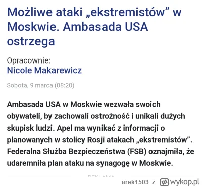 arek1503 - Kilka dni temu USA ostrzegało