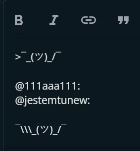 sammler - >¯(ツ)/¯

@111aaa111:
@jestemtunew:

¯\\\(ツ)/¯

Trzeba tak, jak na obrazku (...