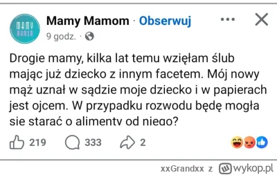 xxGrandxx - Samotne matki nie bez powodu są samotne. Szkoda chłopa, głupi był, nabrał...
