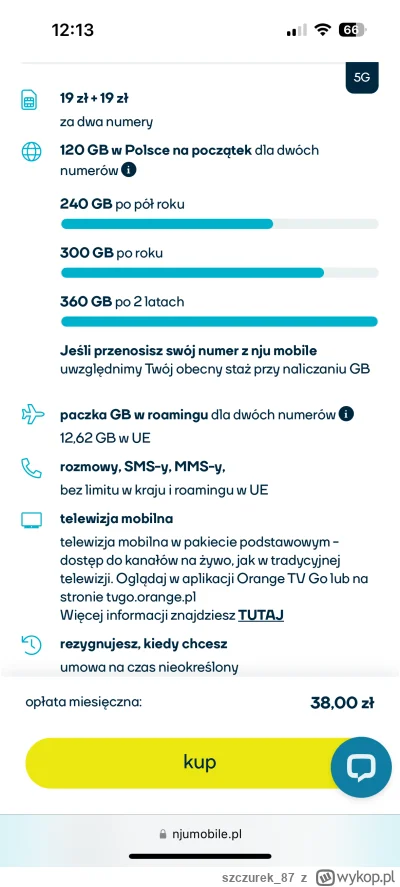 szczurek_87 - @Arhoax: to on będzie mieć dwa nr po 120 GB każdy (razem 240) za 40 zł ...