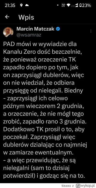 Sisaxu - #kanalzero 
Adrian wyjaśniony
