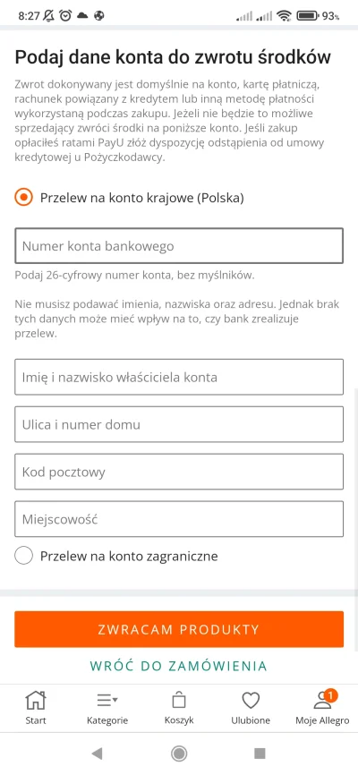 antarhei - @wypokpok: niestety po kliknięciu zwrot mam tylko formularz, gdzie nie mog...