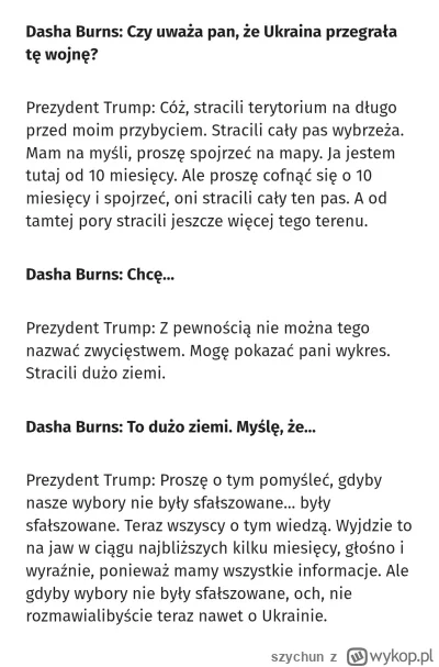 szychun - #polityka #ukraina #usa onet opublikował wywiad dziennikarki Politico z Tru...