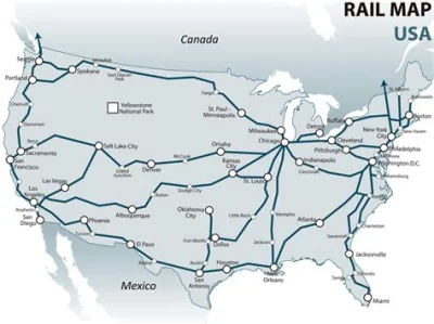 Majkel2008 - @JestemTuByDrwicZLewakow: oto sieć kolei pasażerskiej w USA. (przypomina...