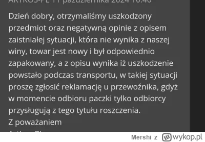 Mershi - Mirki co robić? 1 października odebrałem uszkodzoną patelnię, 2 października...