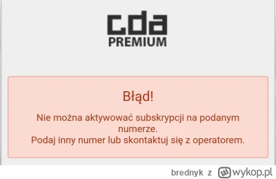 brednyk - Wiecie jak doładować konto CDA przez SMS Premium. Wyskakuje mi taki błąd. N...