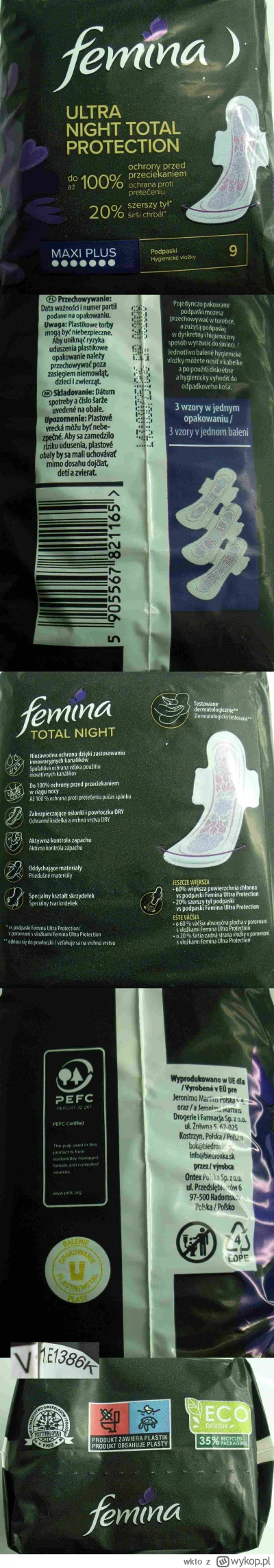 wkto - #listaproduktow
#podpaski ultra night total 9-pak femina #biedronka
#podpaskiu...