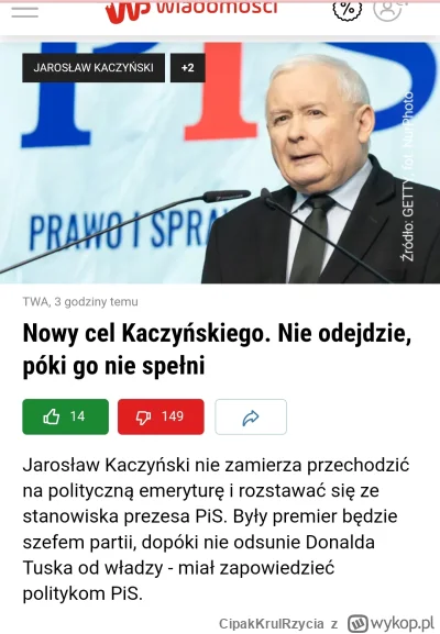 CipakKrulRzycia - #kaczynski #tusk #polityka #bekazpisu No to wojna XD