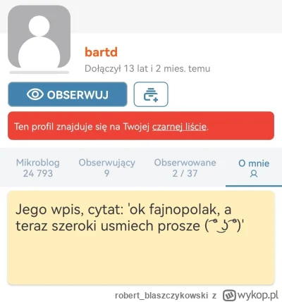 robert_blaszczykowski - @bartd dzięki że takimi komentarzami sami się oznaczacie na c...