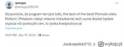 Jankowalski715 - Co te boty broniące kredytu 0% na X wypisują za głupoty, to nawet us...