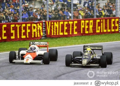 jaxonxst - Niesamowita walka Ayrtona Senny i Alaina Prosta podczas Grand Prix San Mar...