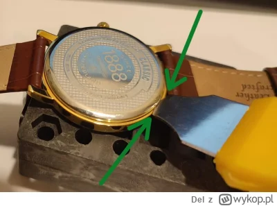 Del - @BambusowyBambo: Widzisz tę strzałeczkę nad "X" w napisie "TIMEX"? Na krawędzi ...