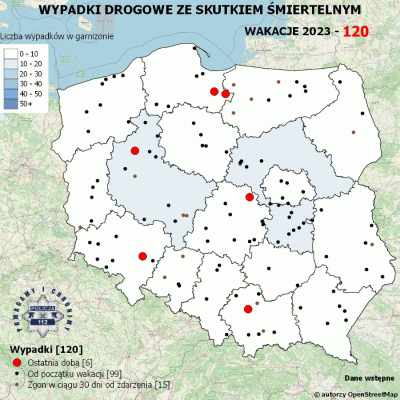 Salido - Minął 23. (z 70) dzień wakacji.

W ciągu ostatniej doby miało miejsce 6 wypa...