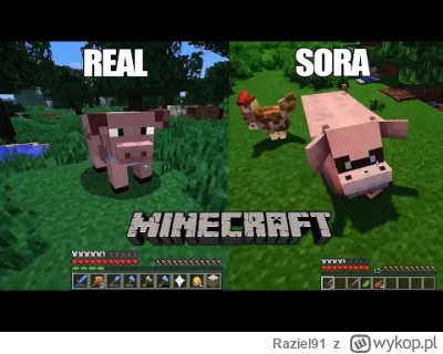 Raziel91 - @ZawzietyRobaczek: tutaj masz jak sobie radzi sora z generowaniem Minecraf...