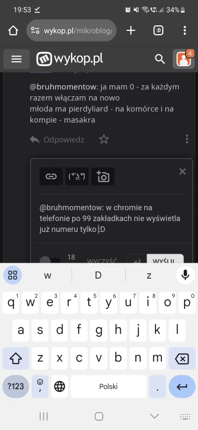 ChocNieSniezySniegWciazSwiezy - @bruhmomentow: w chromie na telefonie po 99 zakładkac...