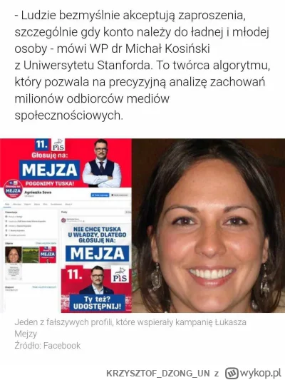 KRZYSZTOFDZONGUN - Mejza sprytny xD poznał naturę polaczkuw spermiarzy i założył fejk...