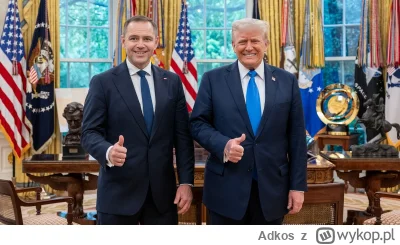 Adkos - Prezydent USA Donald Trump i przyszły prezydent Polski Karol Nawrocki. Piękny...