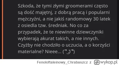 FenoloftaleinowyChrabaszcz - @malarybka:

Dlaczego akurat ta grupa społeczna, a nie ż...