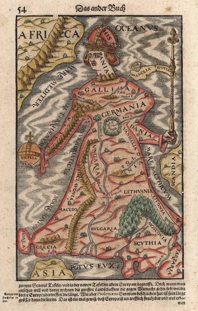 kubako - Europa jako królowa
Mapa z 1570 z Bazylei

#staremapy #historia #mapporn