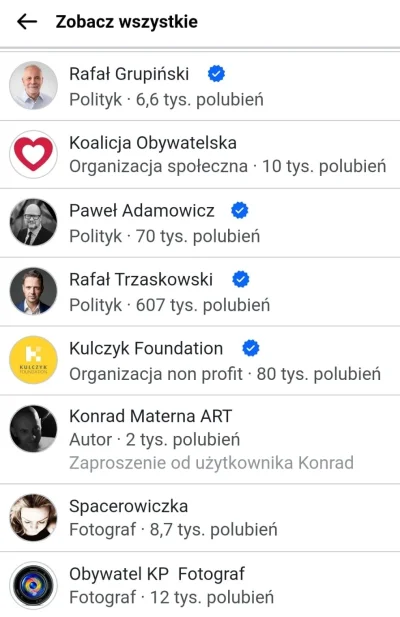 Kapitalista777 - Tu polubione przez pana "sędziego" profile na Facebook