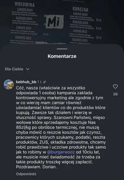 Ka4az - Wołowina 170g i cena 41 zł XD 

Mały kebab za 41 zł i jeszcze te mityczne zus...