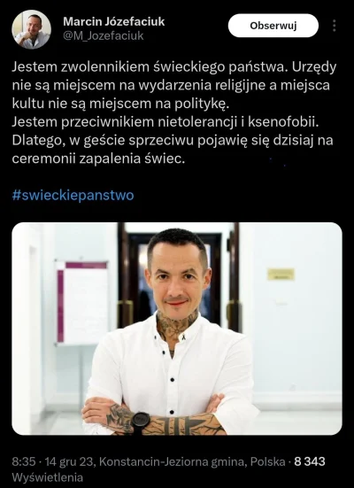 L3stko - Zwolennik świeckiego państwa pójdzie na uroczystość religijną do gmachu sejm...