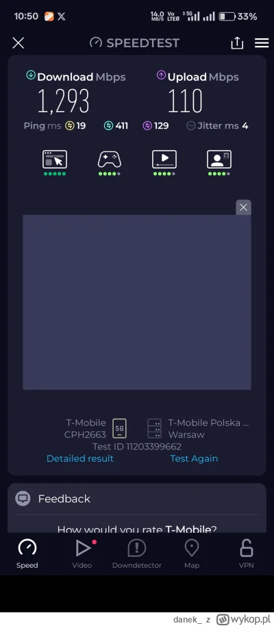 danek_ - Muszę przyznać że fajne prędkości są na tym T-Mobile 

#tmobile #gsm #teleko...