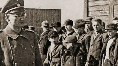 Ryneczek - Na zdjęciu komendant obozu koncentracyjnego dla dzieci w Łodzi Strumbannfü...