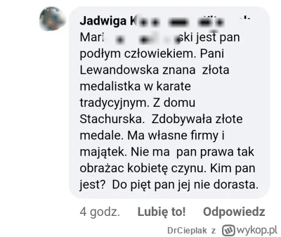 DrCieplak - Podli ludzie obrażają mistrzynię świata w karate fiutokan. #p0lka #lewand...