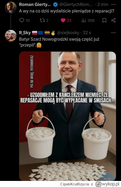 CipakKrulRzycia - #batyr #polityka #reparacje #pytanie #heheszki