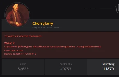 WykopX - @CherryJerry: wracaj już z tego bana! ( ͡° ʖ̯ ͡°)